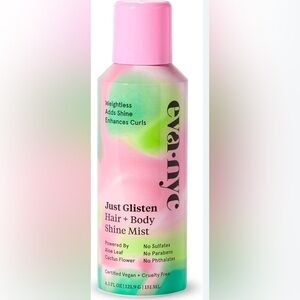 Eva NYC Just Glisten Hair + Body Shine Mist.
